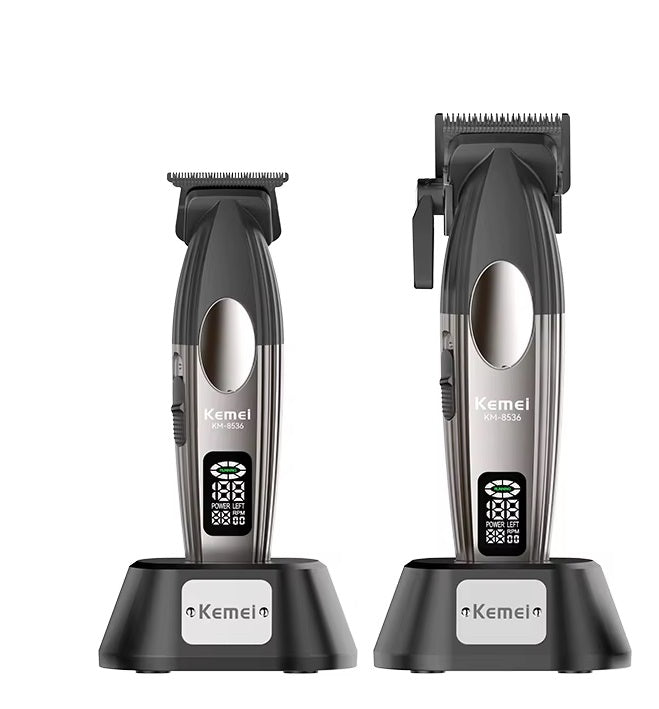 Cortadora de pelo profesional Kemei KM8536 Baber, Máquina para cortar cabello con Base de carga para hombres, cortadora de pelo eléctrica, regalo para hombres