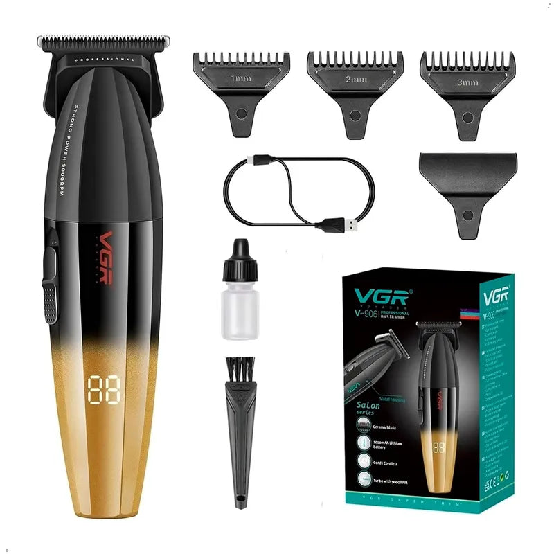 Maquina Corte Cabello Trimmer VGR V 906 Pantalla Digital Inalambrico