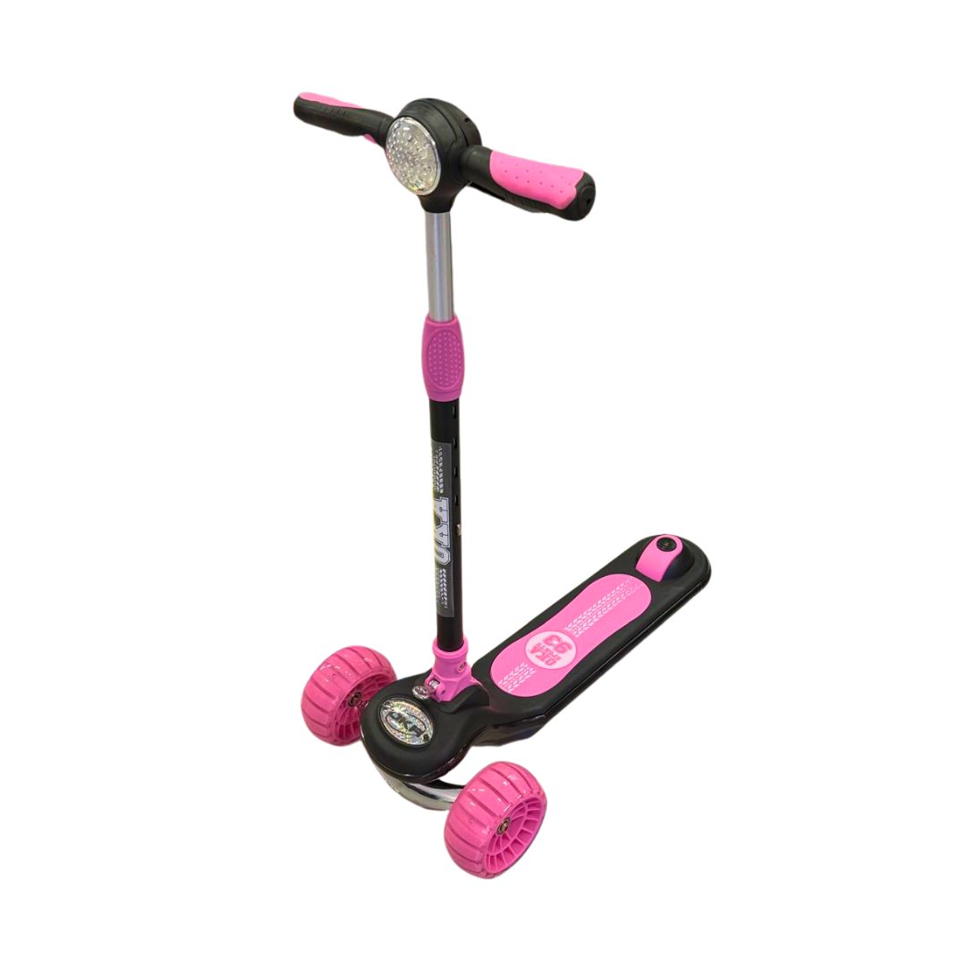 Scooter OKA de 3 Ruedas Súper Seguro, con MUSICA Bluetooth, con Luces y Altura Ajustable