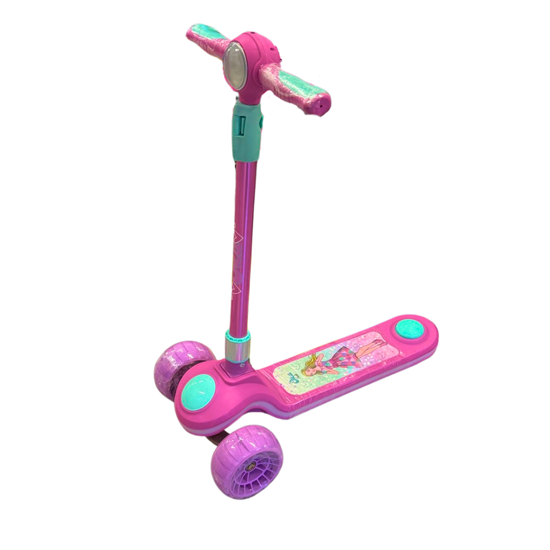 Scooter OKA de 3 Ruedas Súper Seguro, con MUSICA Bluetooth, con Luces y Altura Ajustable