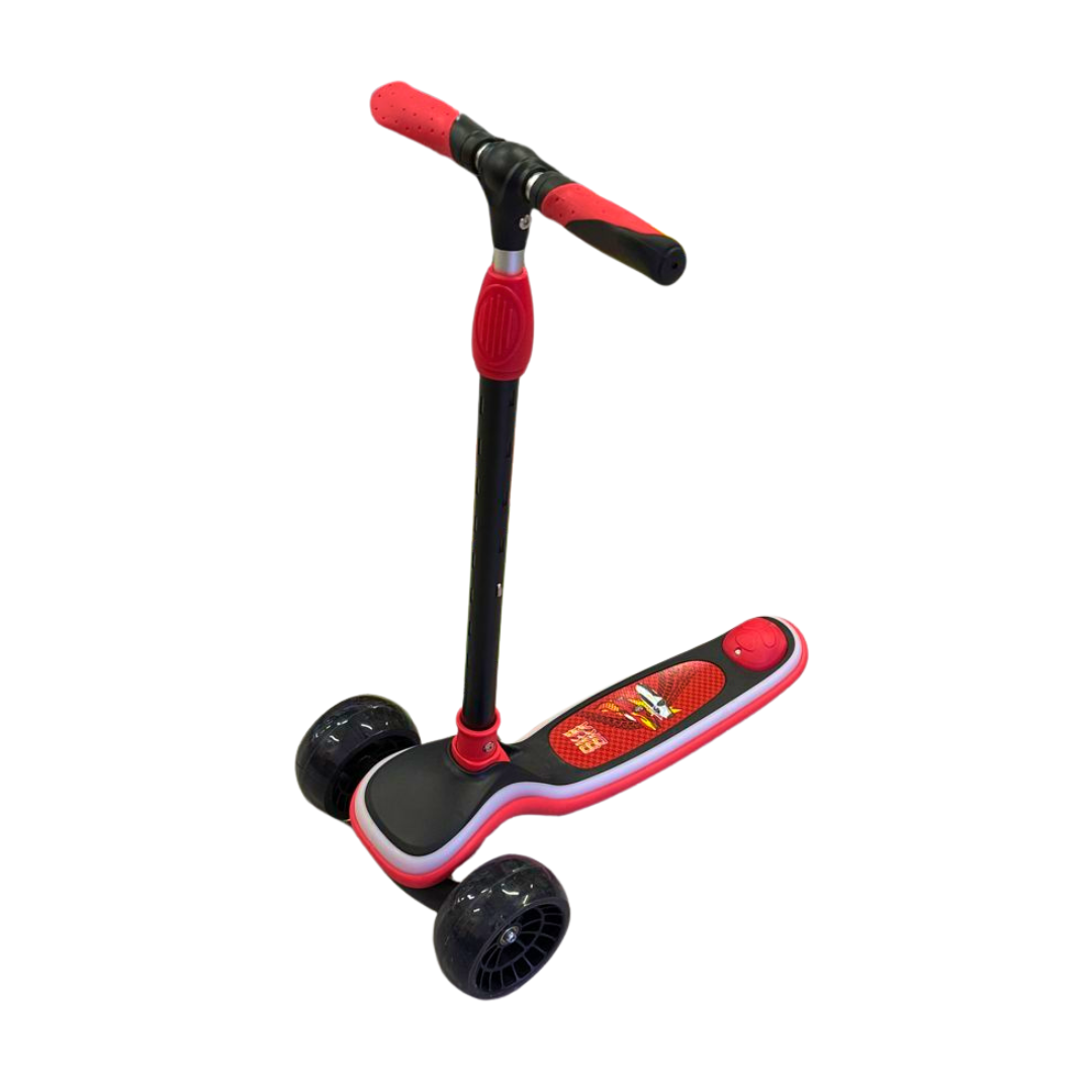 Scooter OKA de 3 Ruedas Súper Seguro, con MUSICA Bluetooth, con Luces y Altura Ajustable