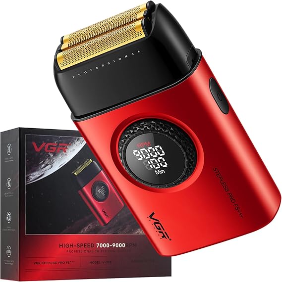 Afeitadora Shaver VGR V-378 Led Inalámbrica Recargable