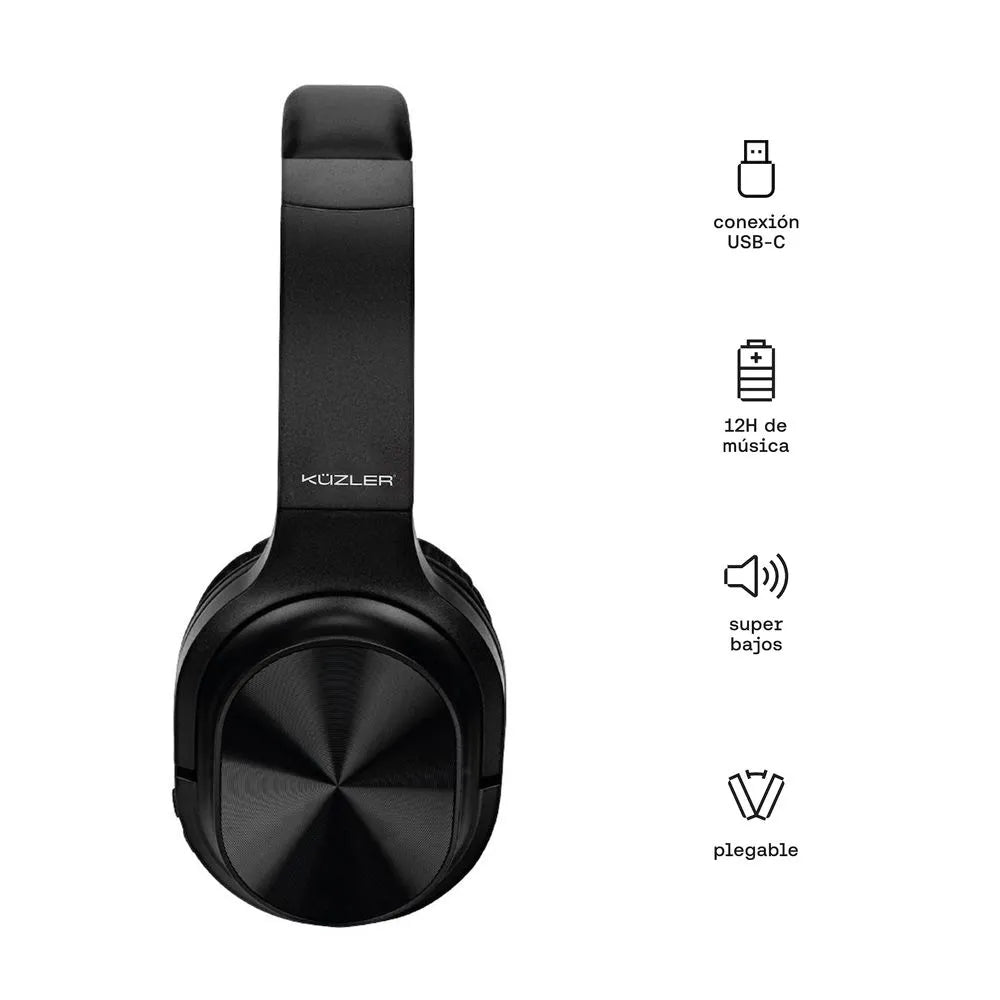 Audífonos Küzler Over Ear Bluetooth con radio FM Stark-101